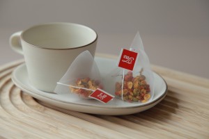 corn fibre tea bags empty